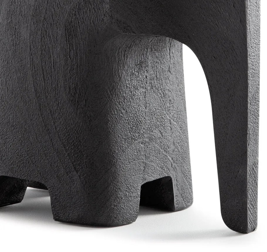 Escultura Decorativa "Elefante" Em Poliresina Preto 18,5x8,5 Cm - D'Rossi