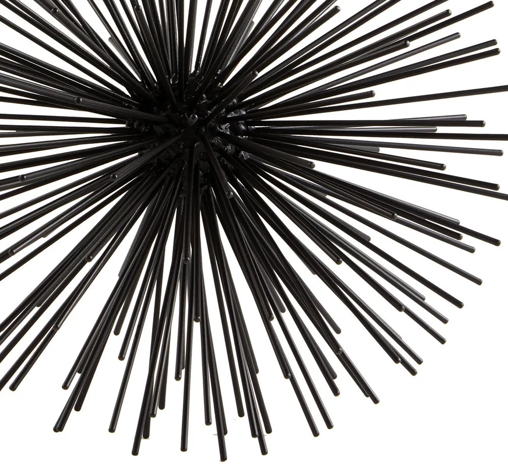 Enfeite Decorativo "Ourico" Em Metal Preto 26x26 Cm - D'Rossi