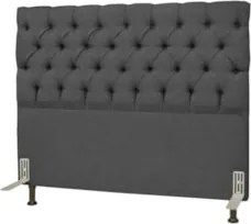 Cabeceira Cama Box Casal King 195cm Cristal Linho Cinza - MV Estofados
