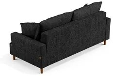 Sofá Living 3 Lugares 180cm com Almofadas Veras D05 Linho Grafite - Mp