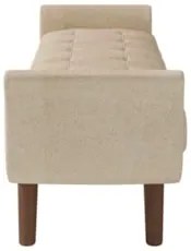 Cabeceira Cama Box Queen 160cm Pisa e Recamier Neville Z37 Boucle Bege