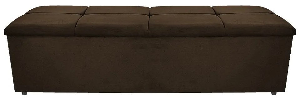 Calçadeira Munique 160 cm Queen Size Suede Marrom - ADJ Decor