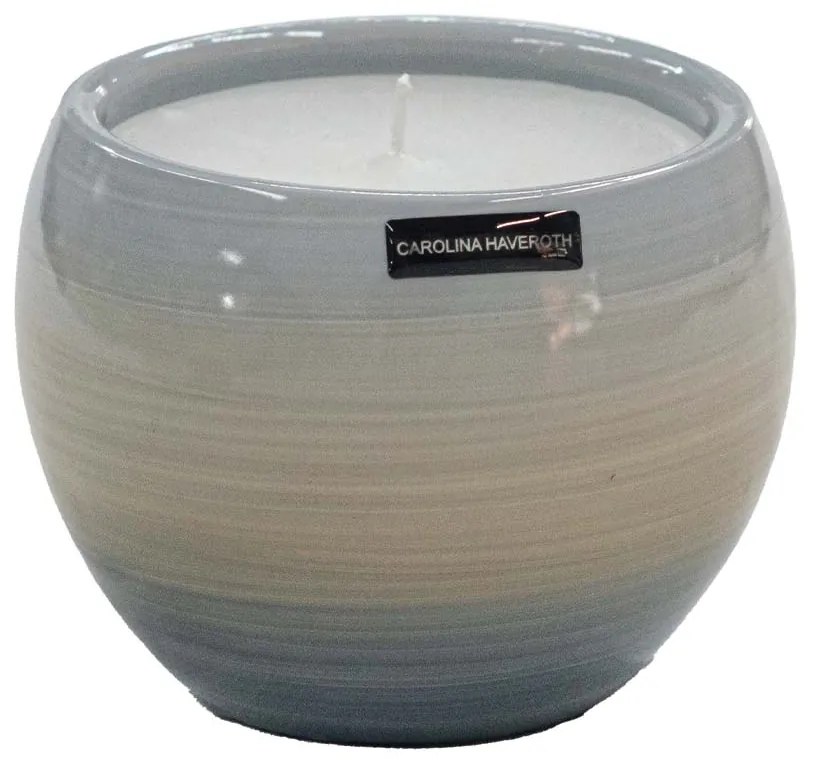 Vaso Vela Casca de Ovo decorativo em Cerâmica Carolina Haveroth – Borboleta Alto Brilho
