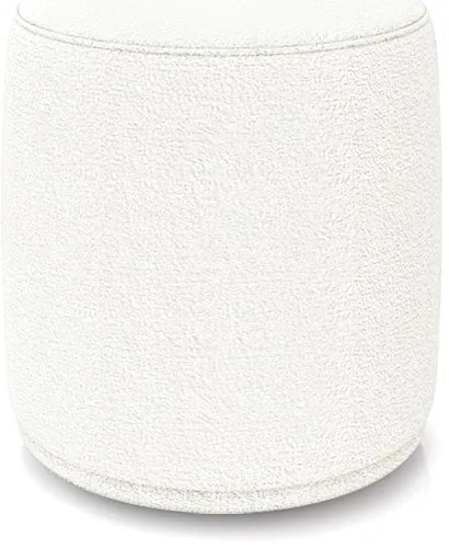 Puff Redondo Orgânico para Sala Malu Bouclê M11 - D'Rossi - Off White