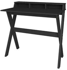 Escrivaninha Mesa para Computador Retrô 3 Nichos Itália Preto Artany