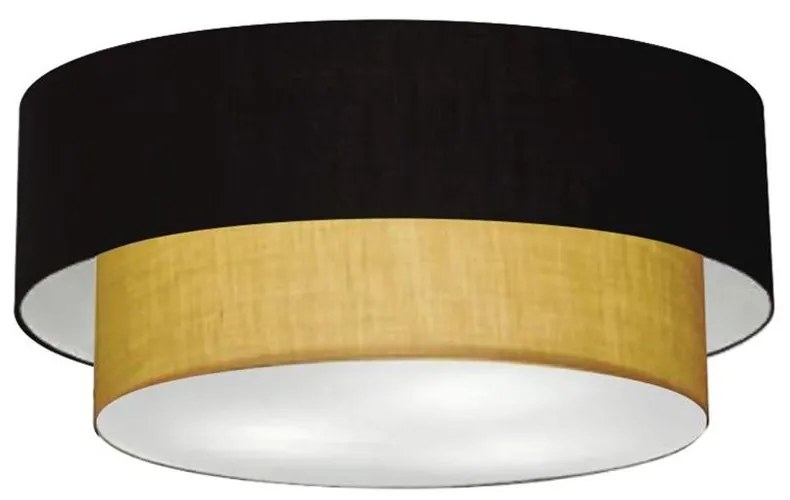 Plafon de Sobrepor Cilíndrico SP-3065 Cúpula Cor Preto Palha