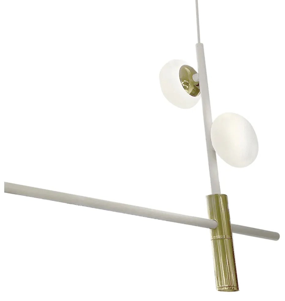 Pendente Viva 90X17,8X46,7Cm Led 20W - Usina 19760/4 Led (CP-M - Champanhe Metálico, 3000k, 220v)