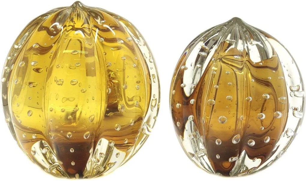 Kit Esferas Murano Senna P + M - Ambar  Ambar