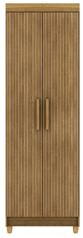 Armário Multiuso 61cm Alto 2 Portas Prateleiras Guiné V01 - D'Rossi - Naturale e Brisa