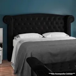 Cabeceira Cama Box King 195cm Provença e Recamier Veneto Z37 Sintético