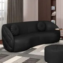Sofá Decorativo com Almofadas 3 Lugares 288cm Tressê Zion Z32 Sintétic
