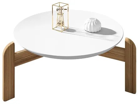 Mesa De Centro Lizz Branco/Cedro - Casa D Móveis