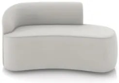 Sofá 2 Lugares Para Sala 140cm Orgânico Wendi Veludo Cinza I01 - Mpoz