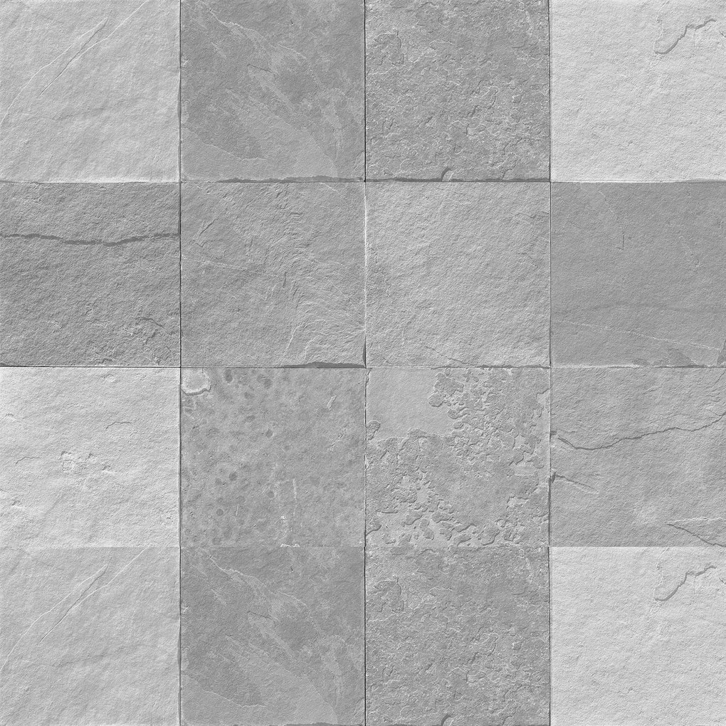 Papel de parede adesivo pedra lajota cinza