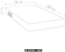 Colchão Solteiro Iso 1.5.0 Espuma D45 Viscopoli 78x188x18cm - Ortobom