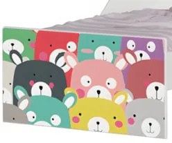 Mini Cama Infantil 148x68cm Com Proteção Lateral Ursinhos K06 - Mpozen