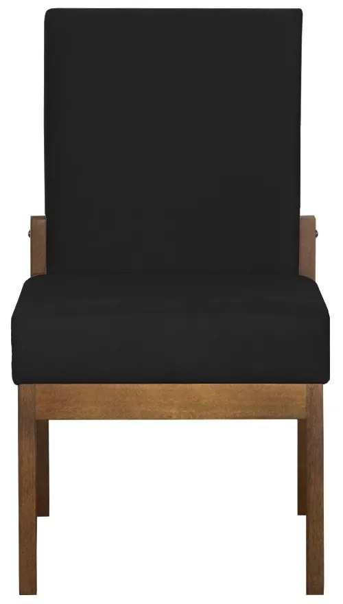 Kit 02 Cadeiras de Jantar Helena Suede Preto - Decorar Estofados