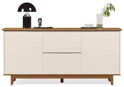 Buffet Aparador para Sala de Jantar 163cm Flow Off/Freijó - EJ Móveis