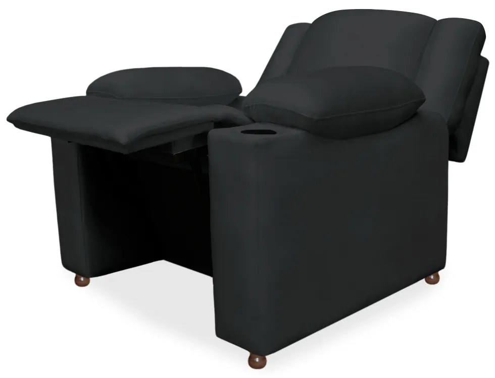 Poltrona Papai Manchester Reclinável Veludo Preto