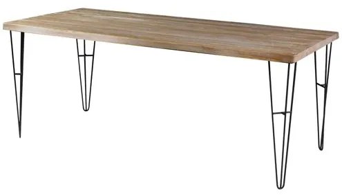Mesa Jantar Bronx Retangular Live Edge Driftwood Base Grafite 190cm - 49942 Sun House