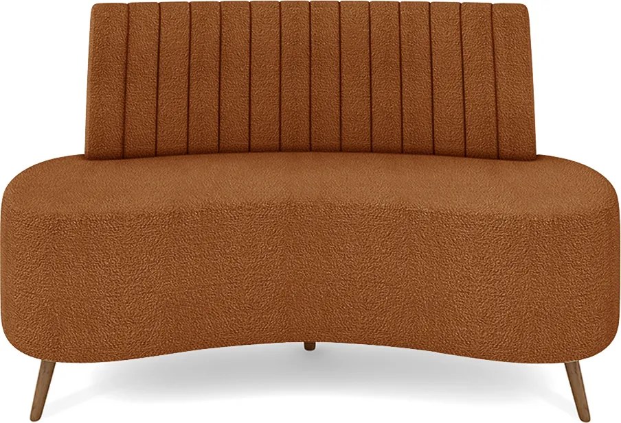 Sofá Living Decorativo 2 Lugares 1,35M Katara Terracota Bouclê G33 - Gran Belo