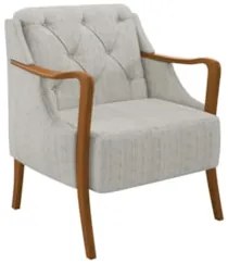 Kit 2 Poltronas Decorativas para Sala de Estar Capitonê Lapa Z32 Linho