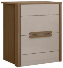 Mesa de Cabeceira 51cm 2 Gavetas Lara Carvalho/Fendi Z17     - Mpozena