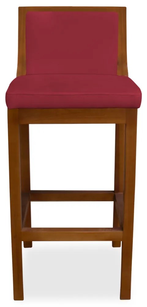 Banqueta Decorativa Josi Veludo Vermelho