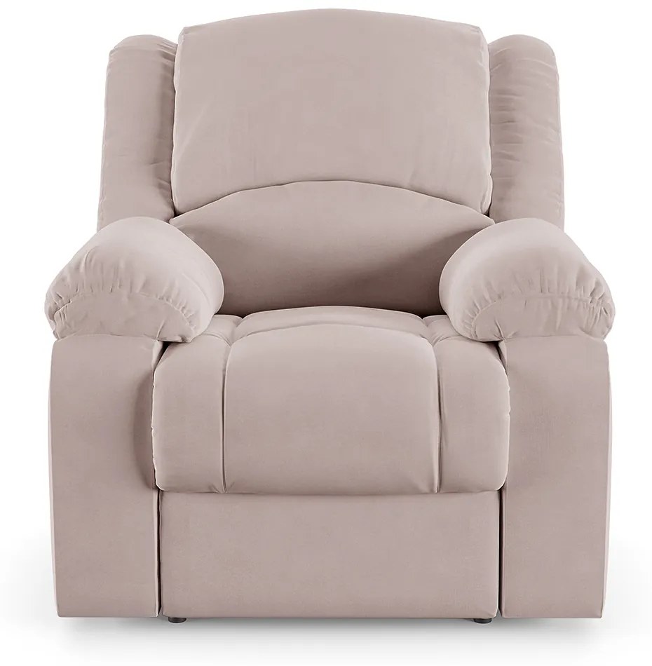 Poltrona do Papai Reclinável Sala de Cinema Madrid Power Elétrica Massagem USB Veludo Rosê G23
