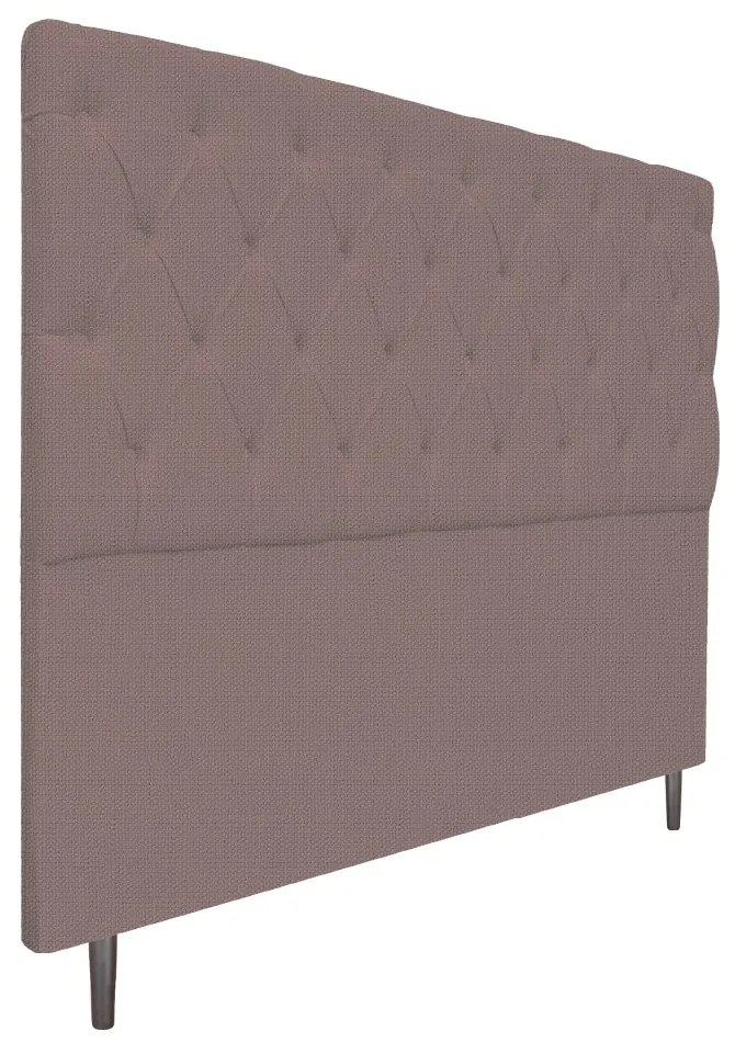 Cabeceira Estofada Liverpool 140 cm Casal Linho Rosê - ADJ Decor
