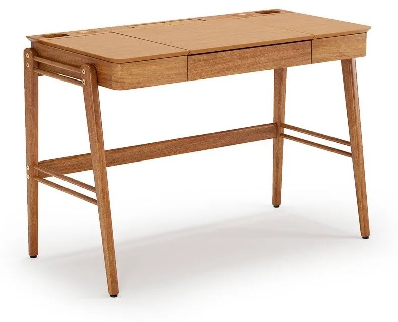 Escrivaninha Sage com Gaveta Design Multifuncional Estrutura Madeira Eucalipto e Laminado