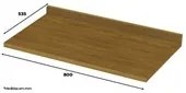 Tampo Para Balcão 80cm 100% MDF Essência Nature - Henn