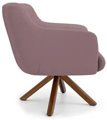Poltrona Decorativa Giratória Base Giromad Madeira Jade Veludo C-305 R