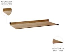 Tampo Para Balcão de Cozinha 98cm MDP Z34 Freijó            - Mpozenat