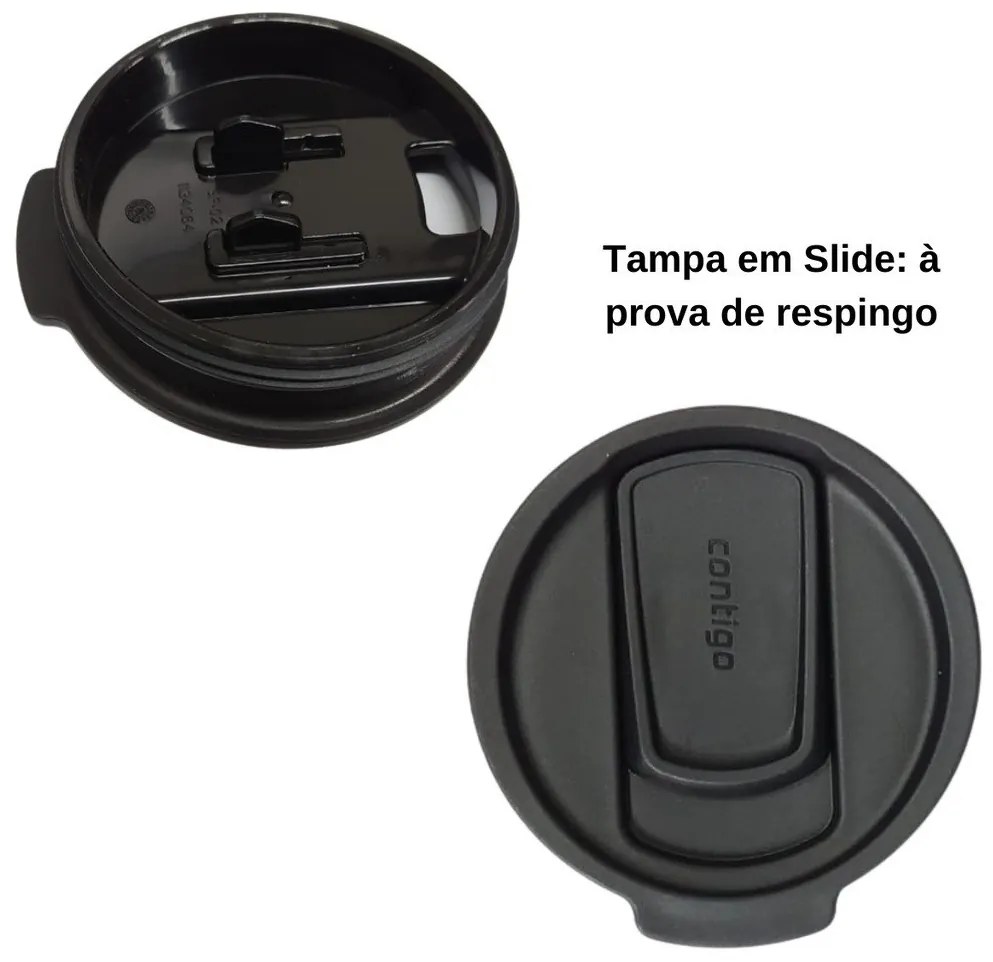 Caneca Térmica Street Aço Inox 414ml - Preto Contigo