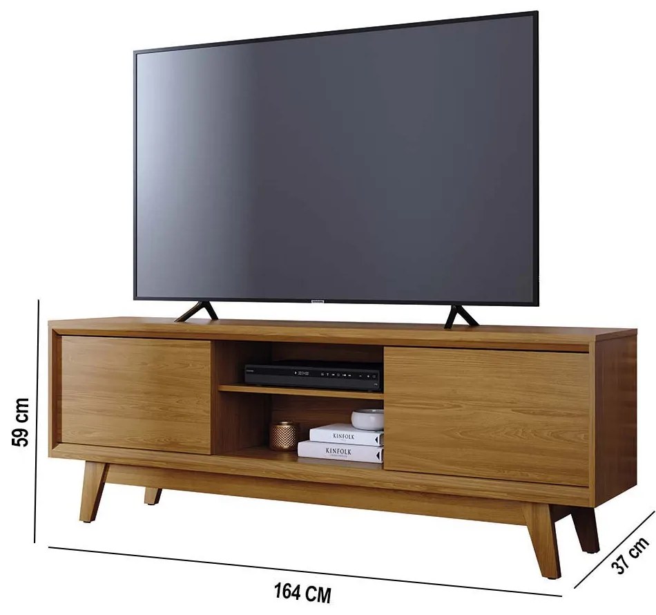 Rack TV 65 Pol 164cm Bancada para Sala Mylan Cumaru M20 - D'Rossi