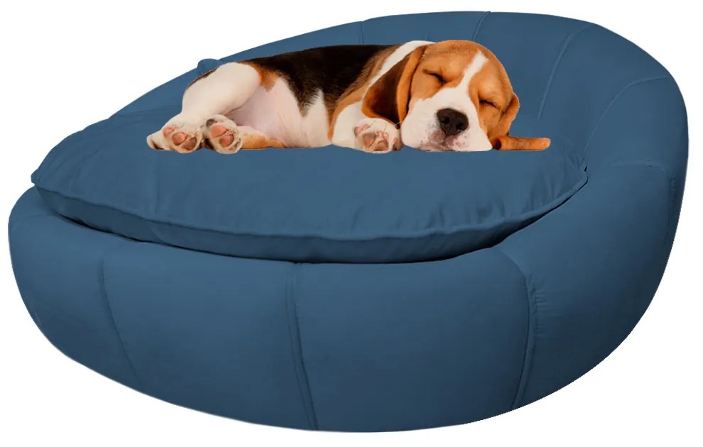 Cama Pet Ariel para Cães e Gatos Almofadada Veludo Cores - Azul Marinho