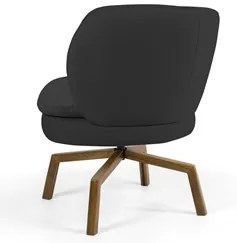 Kit 2 Poltronas Decorativas Base Ka Giratória Melissa Linho D-465 Chum