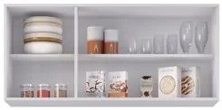 Armário Aéreo de Cozinha 120cm 3 Portas Virgínia Branco - Lumil