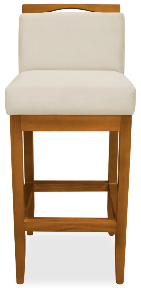 Banqueta Decorativa Elis Veludo Bege