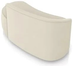 Sofá 2 Lugares Para Sala 140cm Orgânico Wendi Veludo Bege I01 - Mpoze