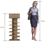 Sapateira Multiuso 1 Gaveta e 10 Prateleiras SP010 Oak - Completa Móve
