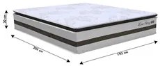 Colchão Box Casal King Size193cm Molas Ensacadas Soft Pillow Love Stor