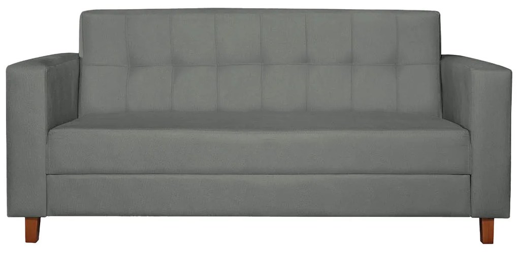 Sofá 2 Lugares Denver Corano Cinza - ADJ Decor