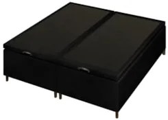 Base Cama Box Baú Casal Queen 158cm Hit Z04 Suede Preto - Mpozenato