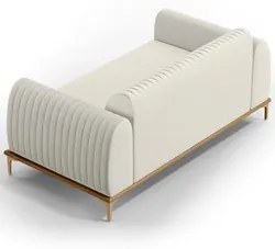 Sofá 150cm 2 Lugares Base Gold Molino D06 Linho C-367 Cru - Mpozenato