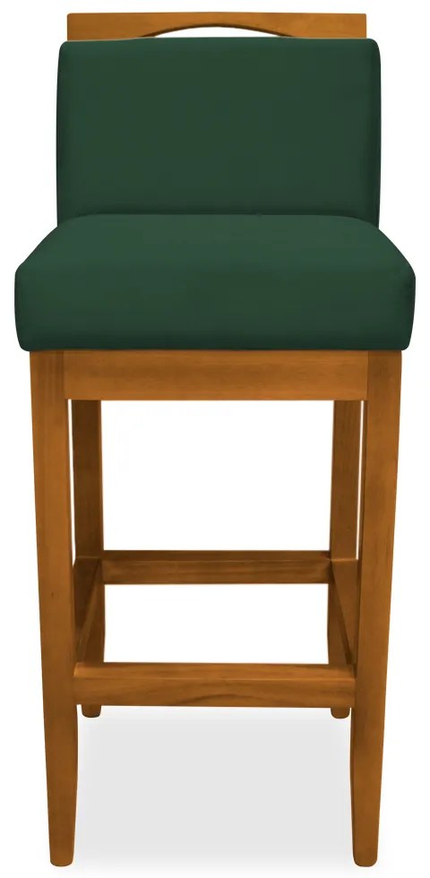 Banqueta Decorativa Elis Veludo Verde Bandeira