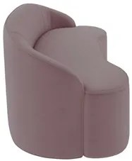 Sofá 2 Lugares para Sala de Estar Living 150cm Theo D06 Veludo Rosa -