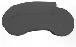 Sofá Living  3 Lugares 260cm Braço Esquerdo Mozart D06 Bouclê Chumbo -