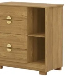 Cômoda Para Quarto 93cm Com 1 Porta Nara Nature V02 - Mpozenato